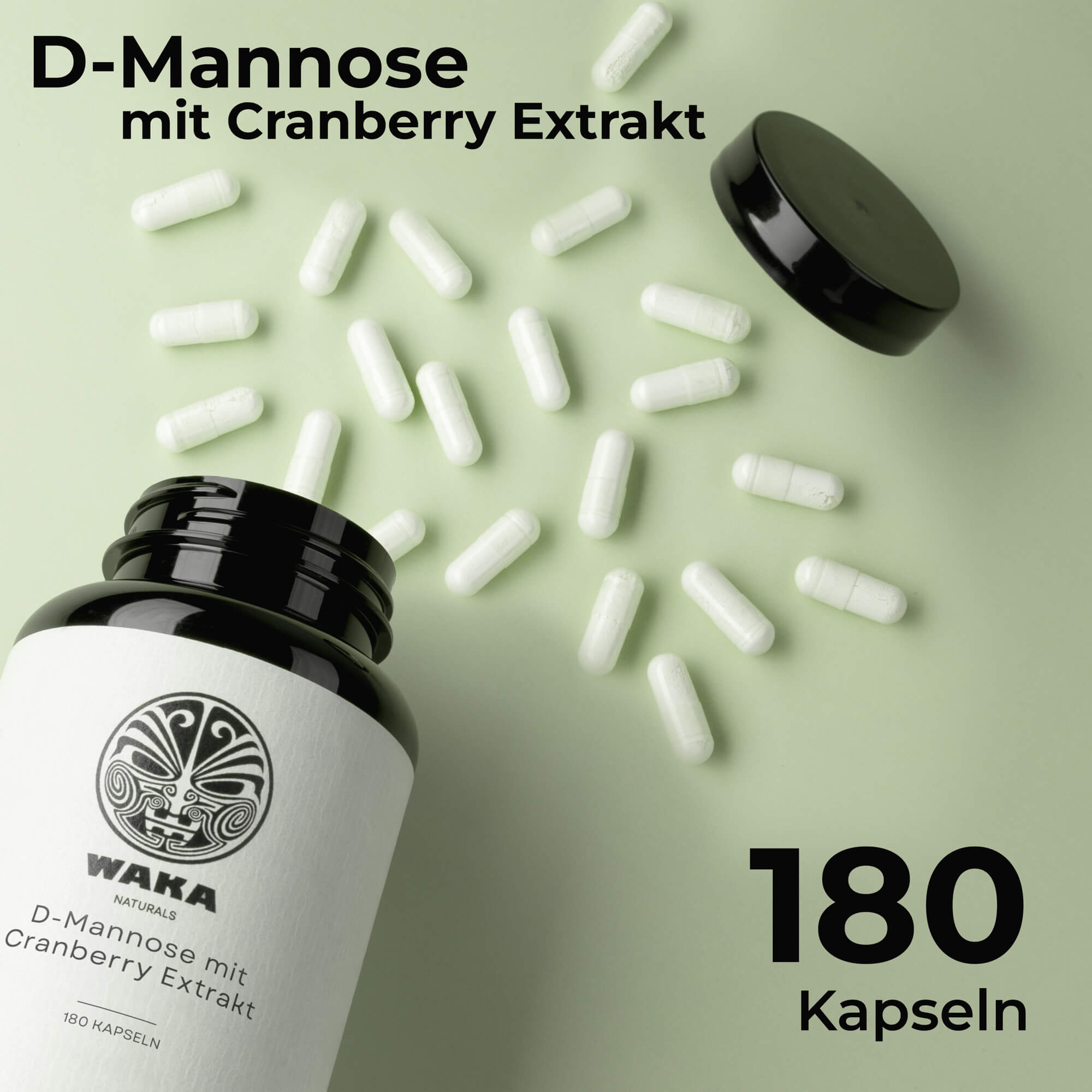 D-Mannose Kapseln mit Cranberry Extrakt & Vitamin C – waka-nutrition.com