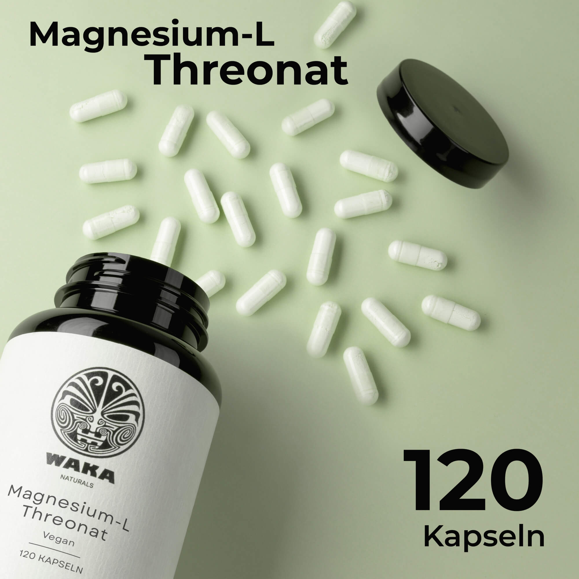 Magnesium L - Threonat Kapseln – Hoch bioverfügbare Magnesiumform – waka - nutrition.com