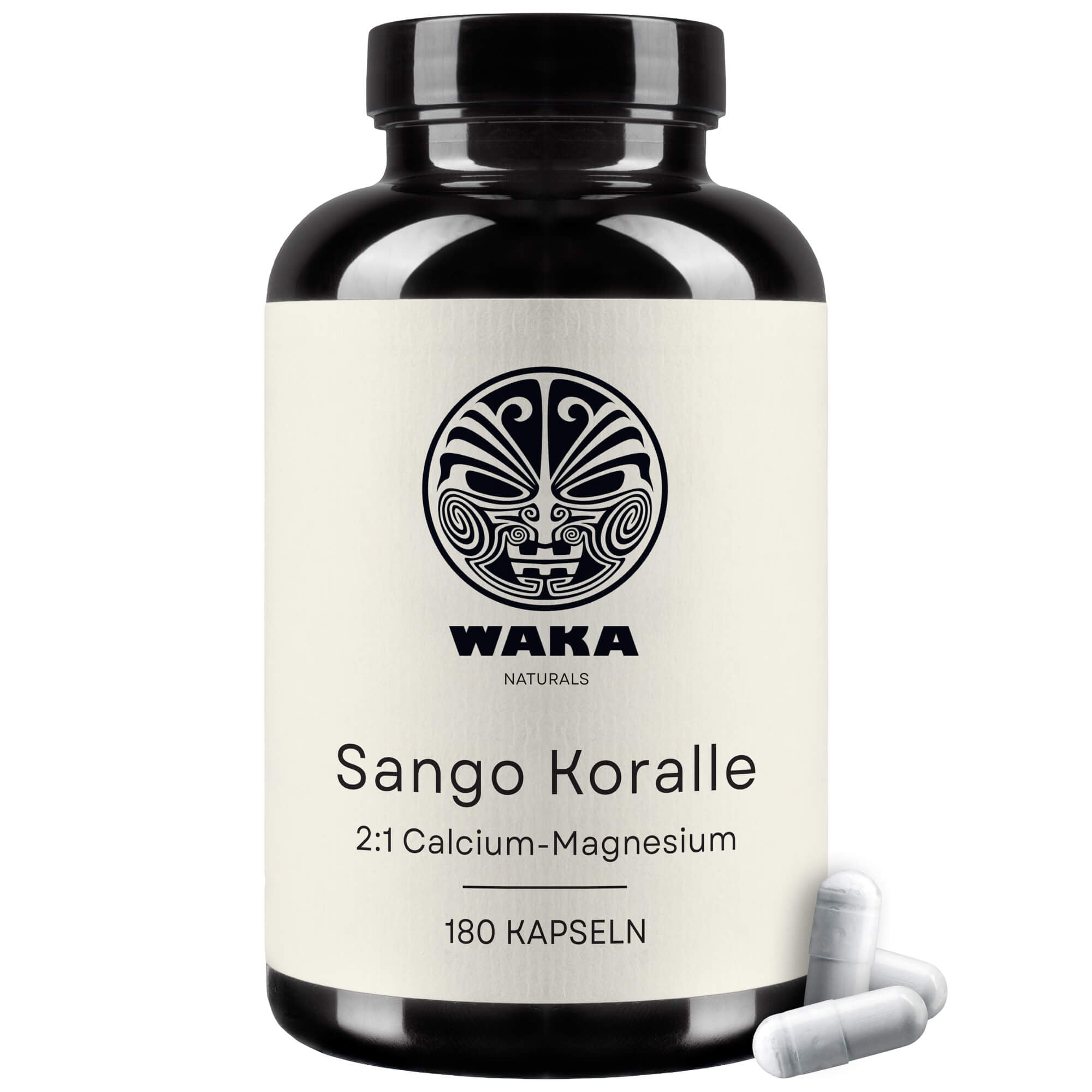 Sango Koralle 2:1 – Calcium - Magnesium Kapseln aus natürlicher Meereskoralle – waka - nutrition.com