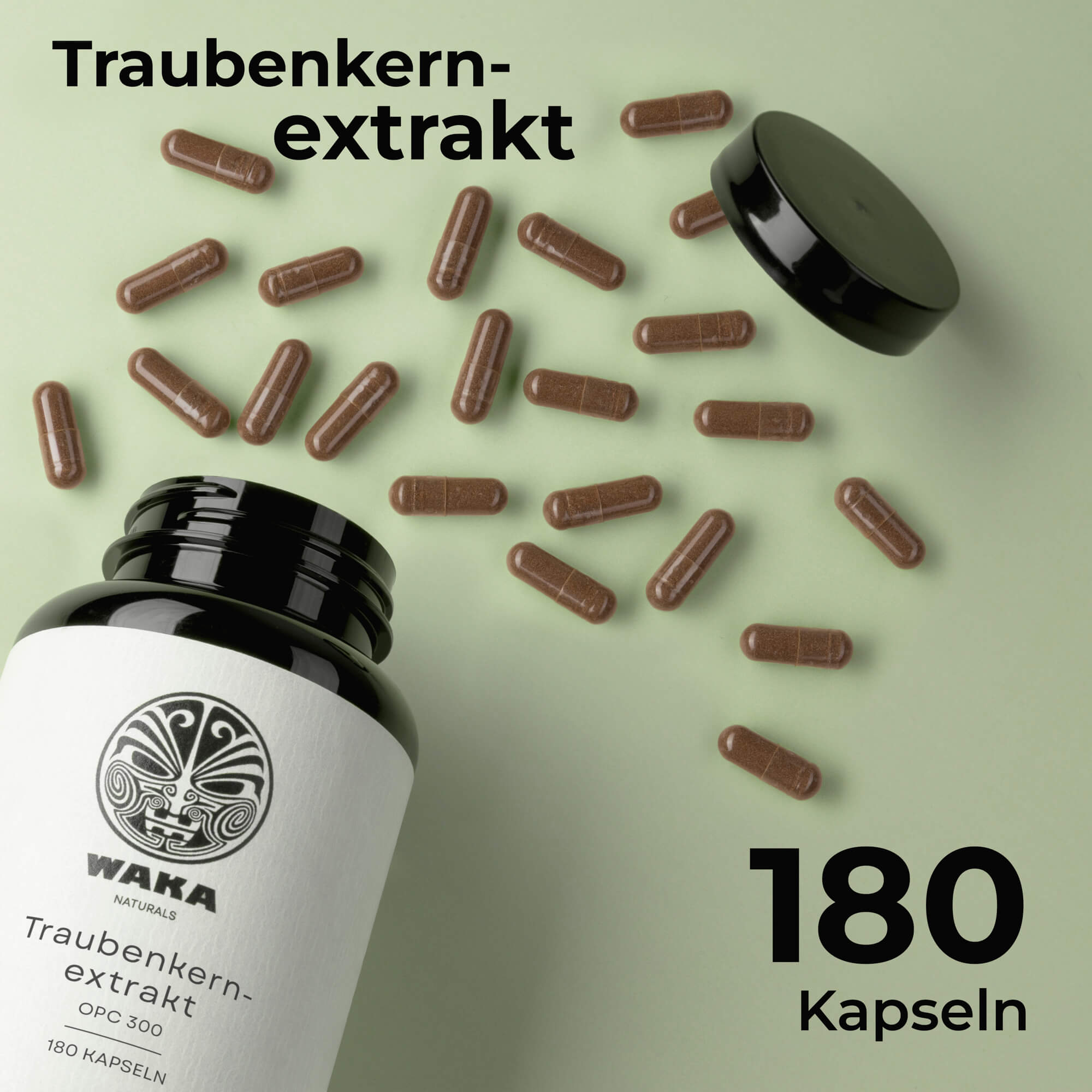 Traubenkernextrakt OPC 300 – Hochdosierte OPC Kapseln – waka - nutrition.com
