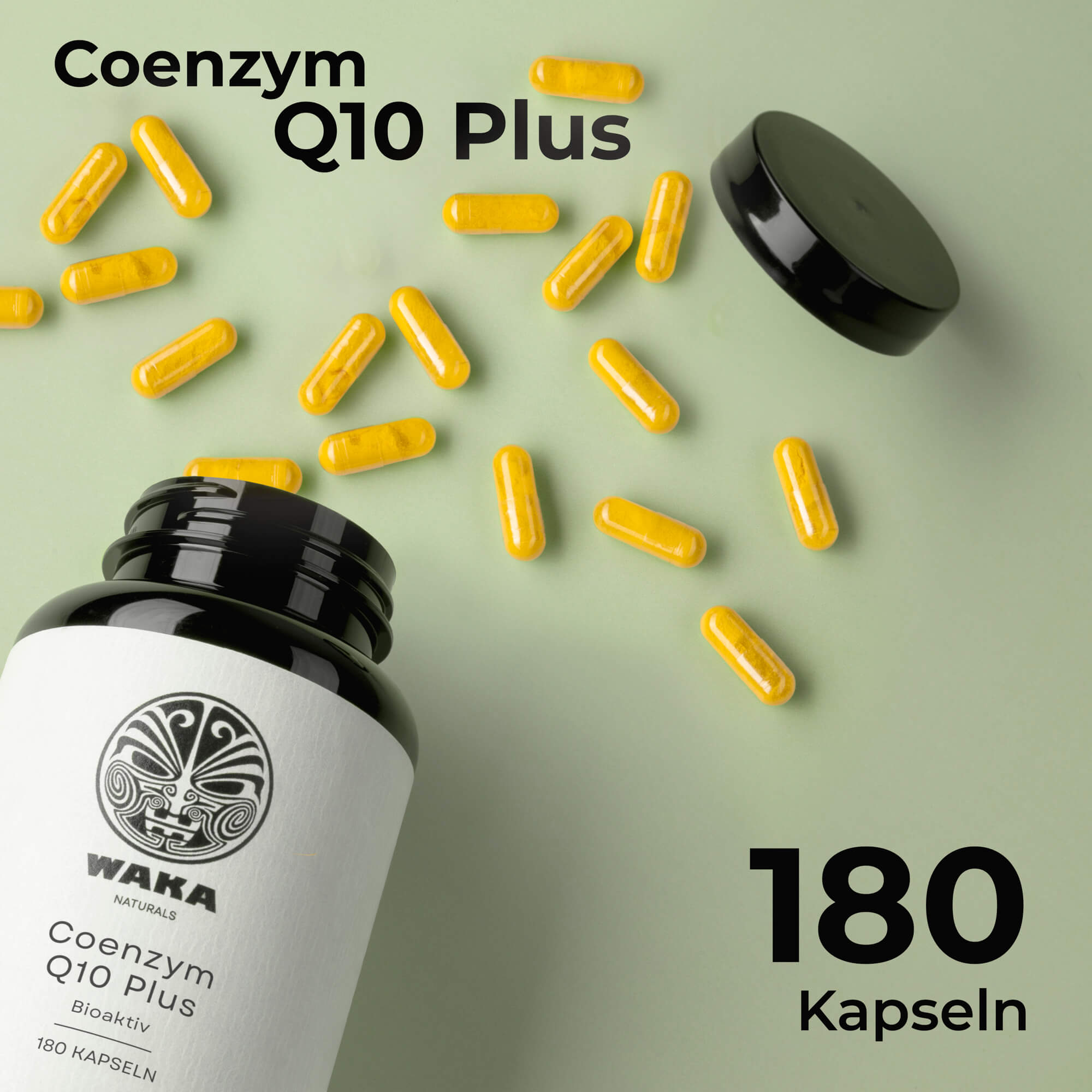 Coenzym Q10 Plus hochdosiert – 100 mg Q10 Kapseln mit Vitamin B1 & B2 – waka - nutrition.com