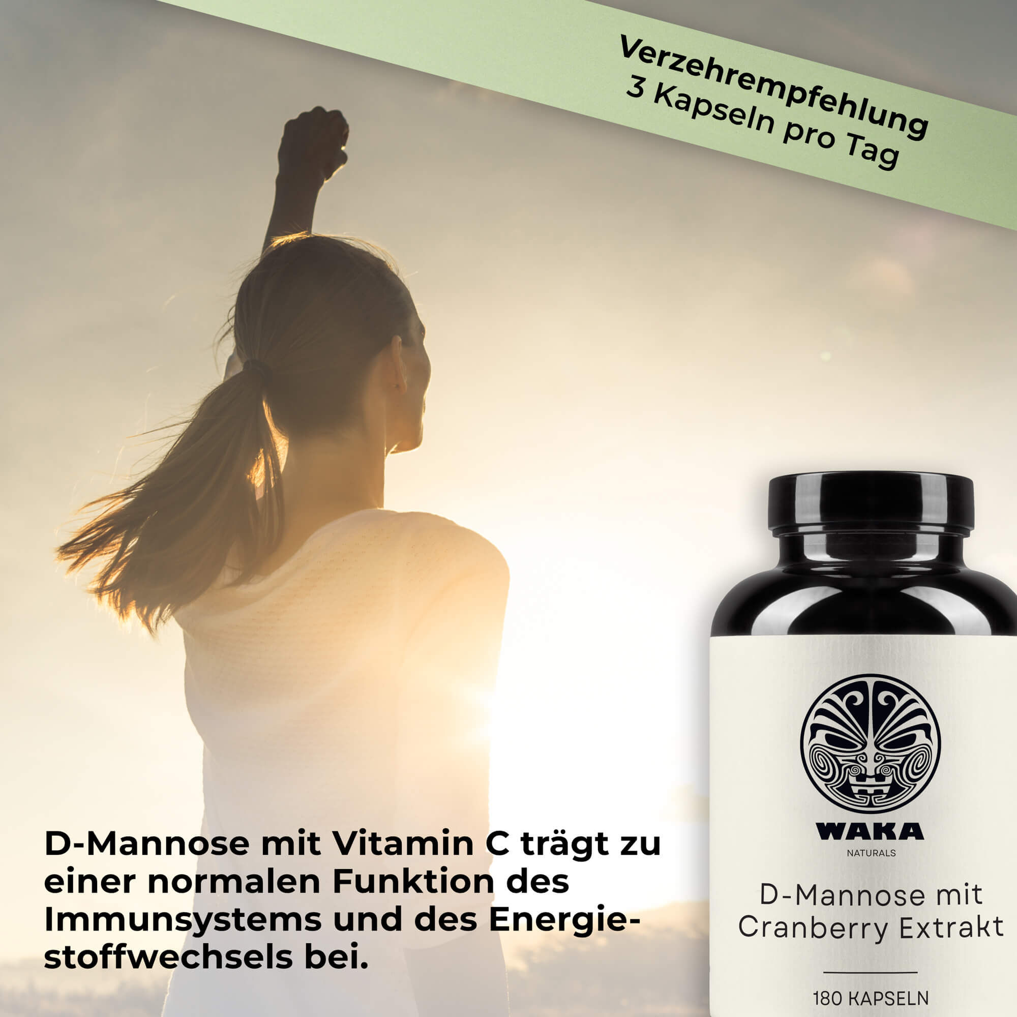 D-Mannose Kapseln mit Cranberry Extrakt & Vitamin C – waka-nutrition.com