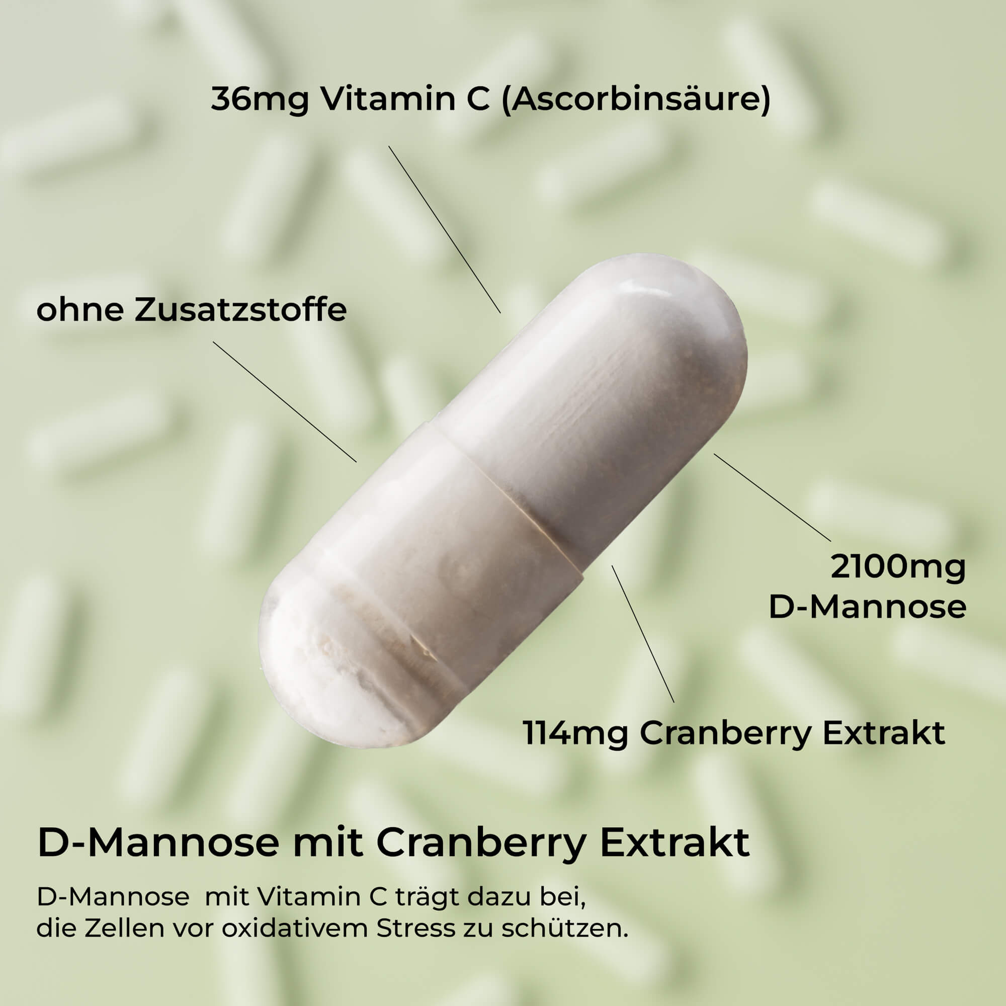 D-Mannose Kapseln mit Cranberry Extrakt & Vitamin C – waka-nutrition.com