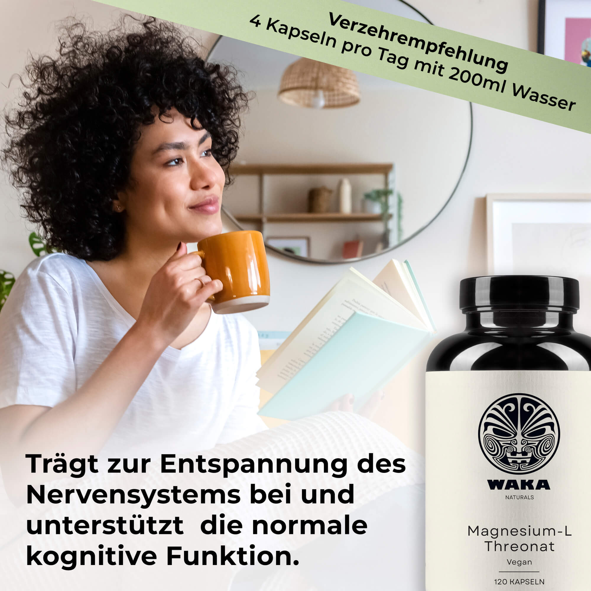 Magnesium L - Threonat Kapseln – Hoch bioverfügbare Magnesiumform – waka - nutrition.com