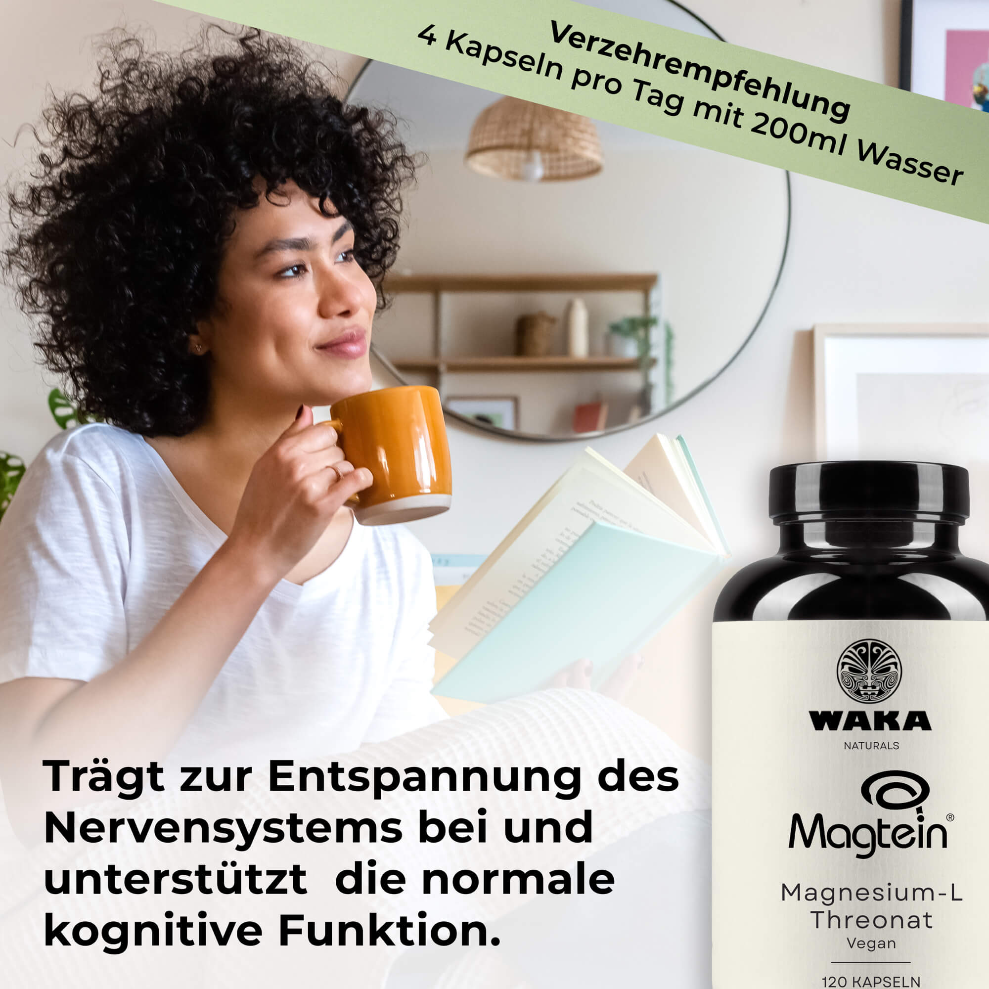 Magnesium L-Threonat Kapseln – Hoch bioverfügbare Magnesiumform – waka-nutrition.com