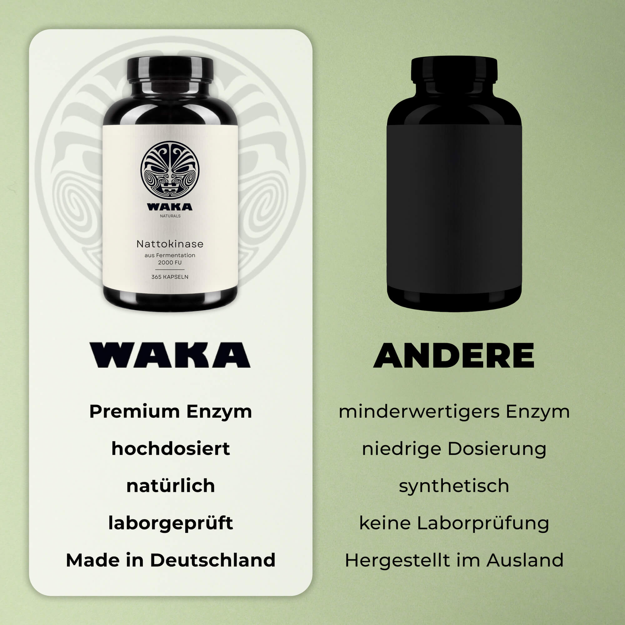 Nattokinase 2.000 FU – 365 vegane Kapseln – waka - nutrition.com